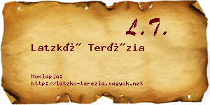 Latzkó Terézia névjegykártya